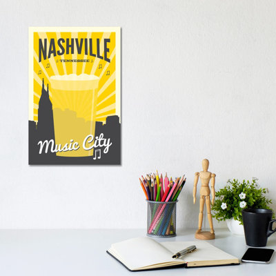 Nashville Music City by Benton Park Prints - Wrapped Canvas Gallery-Wrapped Canvas Giclée