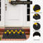 Heavy-Duty Rubber Curb Ramp for Driveway & Doorway – Threshold Ramp with Yellow Triangles, Bolt-On Fixing, Weatherproof & Wear-Resistant, Easy Install