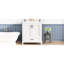 Meuble-lavabo transitionnel de 30 po, structure en bois massif, poignées en alliage de zinc, portes doubles à fermeture en douceur, tiroir cloisonné, meuble-lavabo à tiroir divisé silencieux de 30 po pour les petites salles de bain et lavabo en céramique, double rangement-1600125986