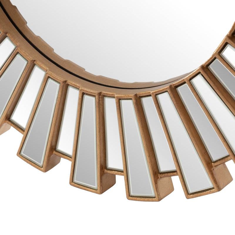 Miroir mural rond 23,6 po Freelon, Doré