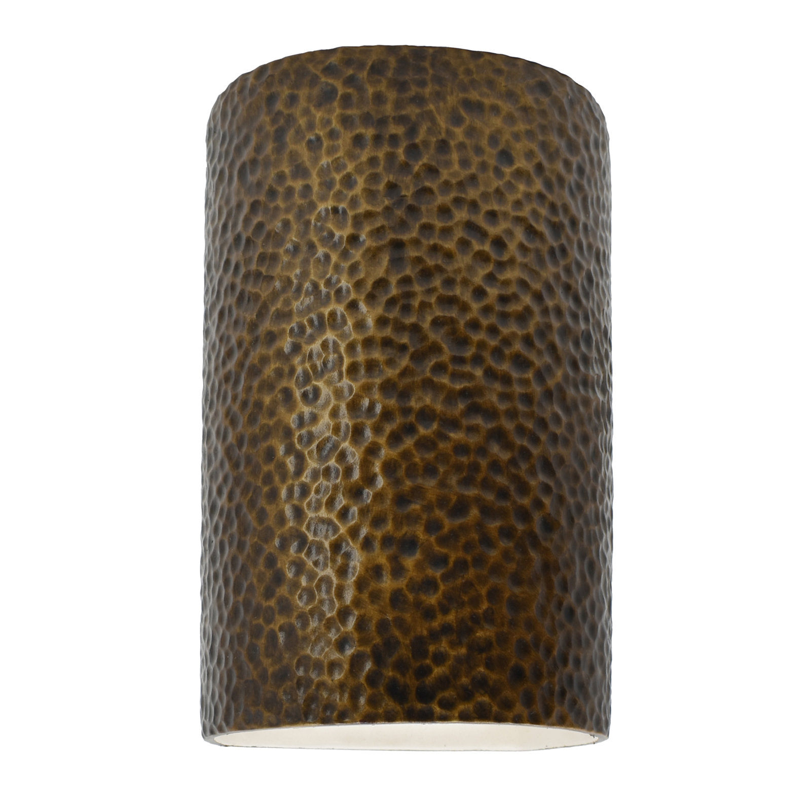 Incandescent, 12.5" H x 7.75" W x 6.25" D, Hammered Polished Brass