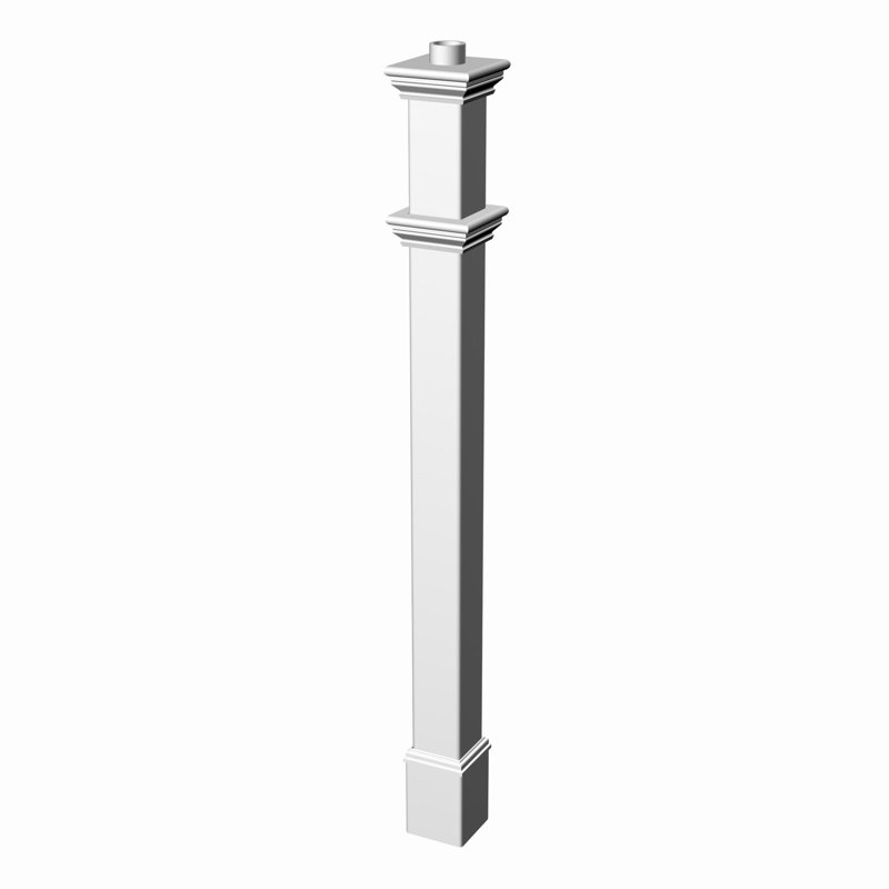 Lampadaire blanc en vinyle (poteau seulement)