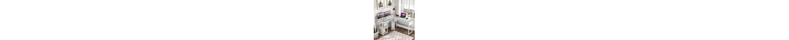Hakime L-Shaped Metal Base Computer Desk