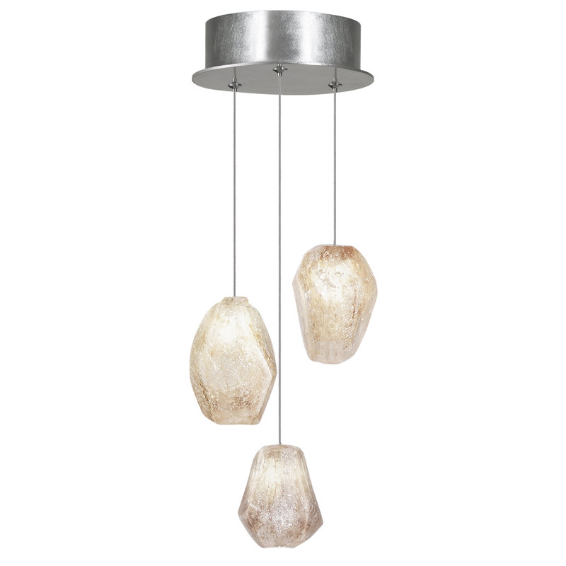 Natural Inspirations 3 - Light Geometric Chandelier, Silver