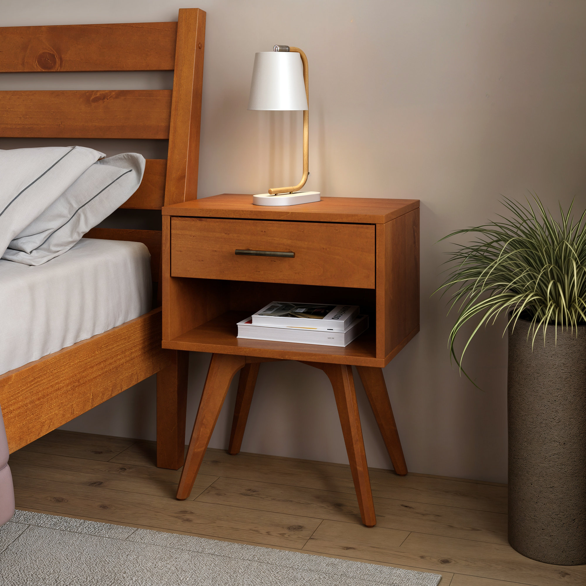 Chandrima 19.62'' W Solid Wood Nightstand | Modern Design