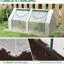 Serre transparente 6 pi x 3 pi, acier, 2 couvertures en PE / plastique, fenêtres à fermeture à glissière pour jardin, serre portative 3 pi, transparent, housses et parois latérales