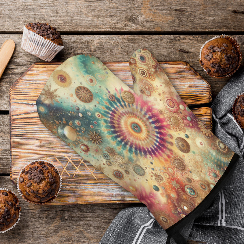 Shimmer Dye Patterns Oven Mitt Cotton Twill