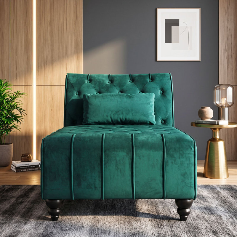 28.5 " Velvet Sofa & Chaise