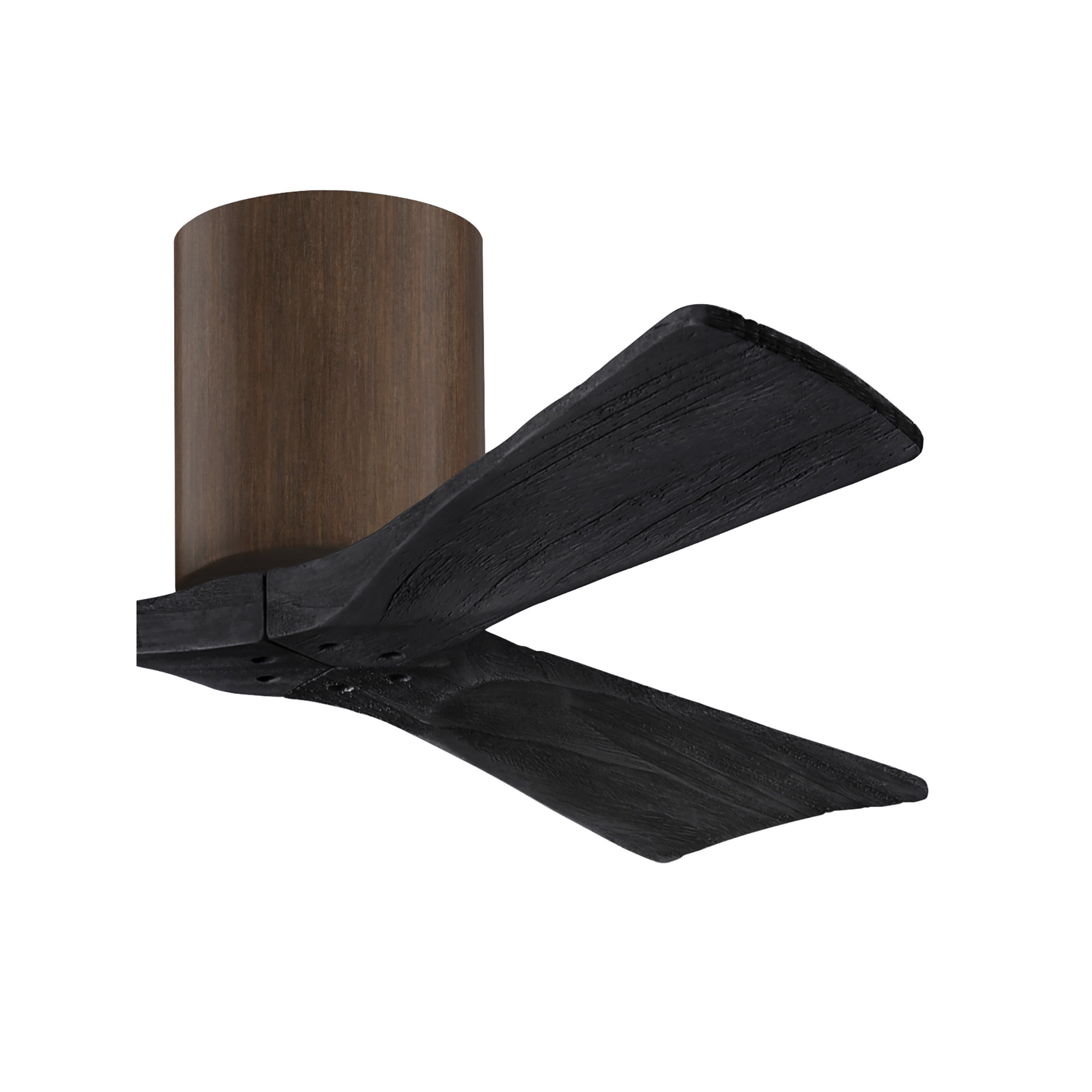 Olivier 3 Blade Ceiling Fan, Matte Black, Walnut, 42"