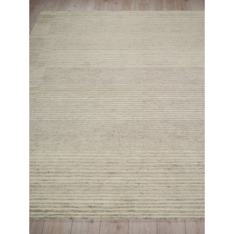 Oslo hand-knotted Ghazni Wool Gray/Cream Area Rug, 10'X14'