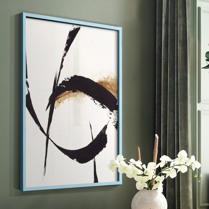 High Style I Framed Print - Solid Wood, Blue, 10" H x 8" W