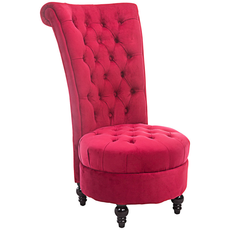 Chaise d'appoint rembourrée à haut dossier