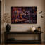 «Skeleton Jazz Trio Performing On Wood Stage» avec art mural d'Halloween sur toile-159680586