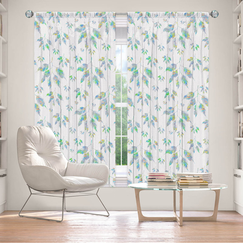 Ghassan Room Darkening Curtain Pair, Blue, 40" W x 82" L