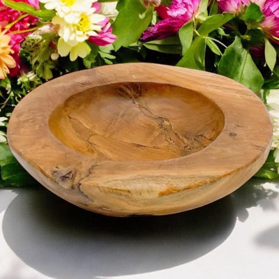 Union Rustic Mandalay Teak Fruit Bowl