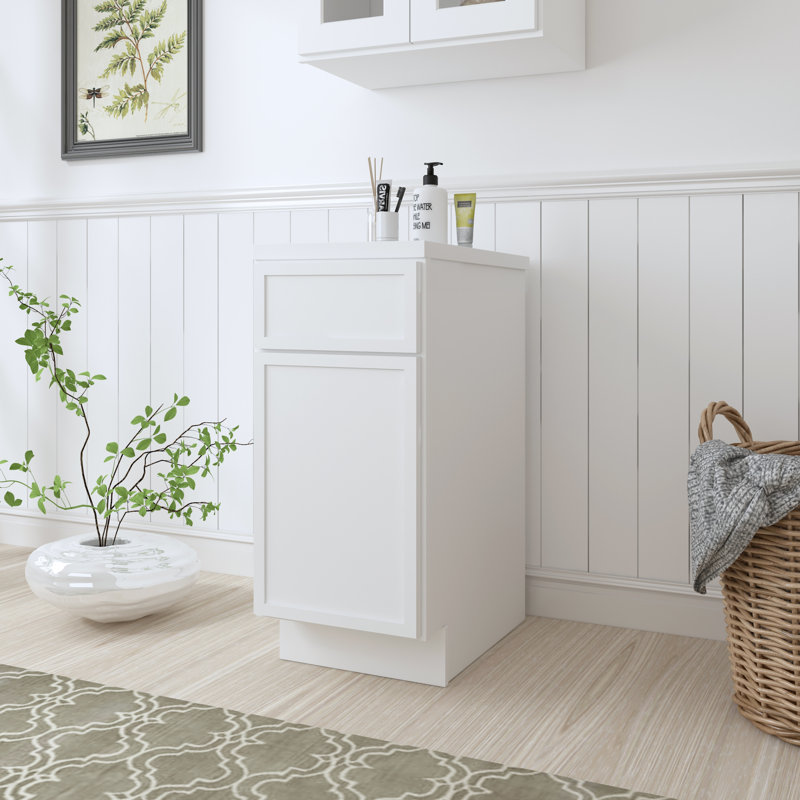 15'' Single Bathroom Vanity Base Only, White
