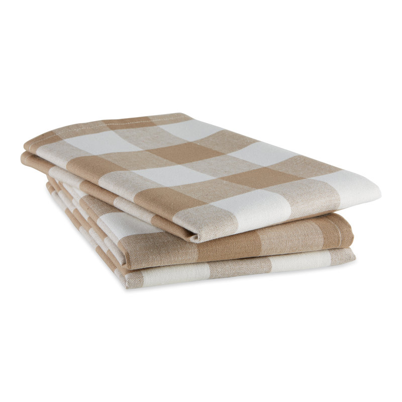 Cotton Waffle Tea Towel Kitchen Towel, Brown