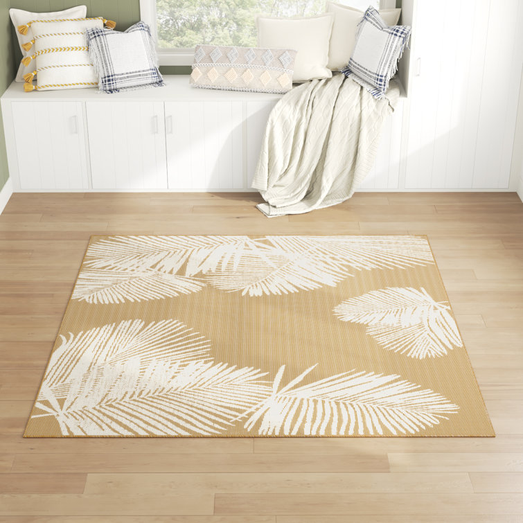 Carmel Botanical Sage Green Tropical Floral Indoor Outdoor Rugs