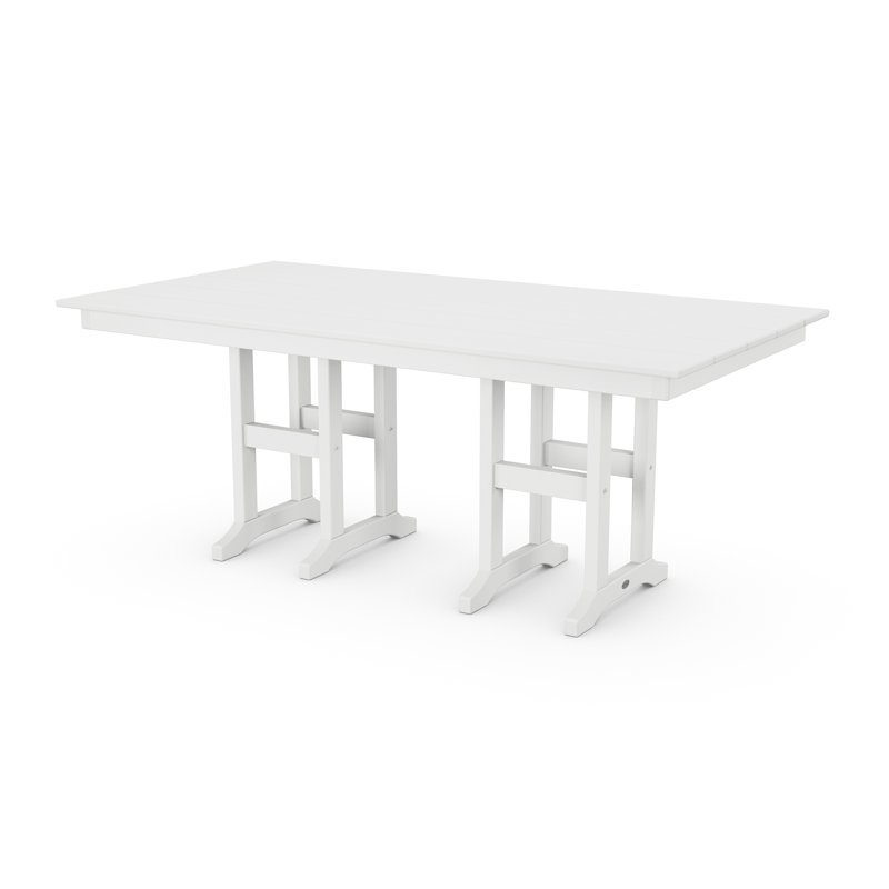 Table de salle à manger POLYWOOD x Sol 72, Blanc, L 37 po x L 72 po x H 37,06 po