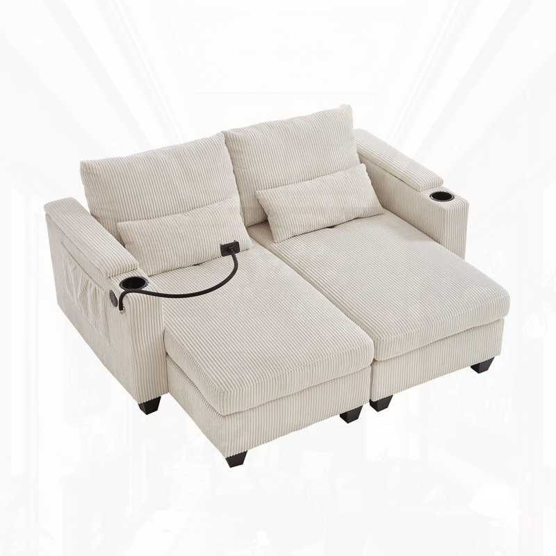 Méridienne convertible, Beige