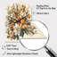 Crème et fleurs oranges, Bouquet d'interprétations I - Horloge murale en métal Bouquet-104241007