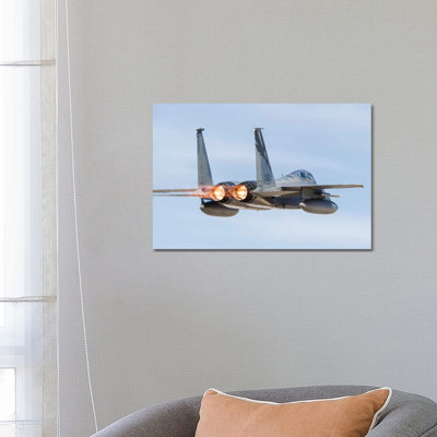A US Air Force F-15C Eagle Taking Off from Nellis Air Force Base 1 Piece Wrapped Canvas Wall Art