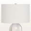 Lampe de table H 27 po Anesa, céramique crème et abat-jour ivoire / crème