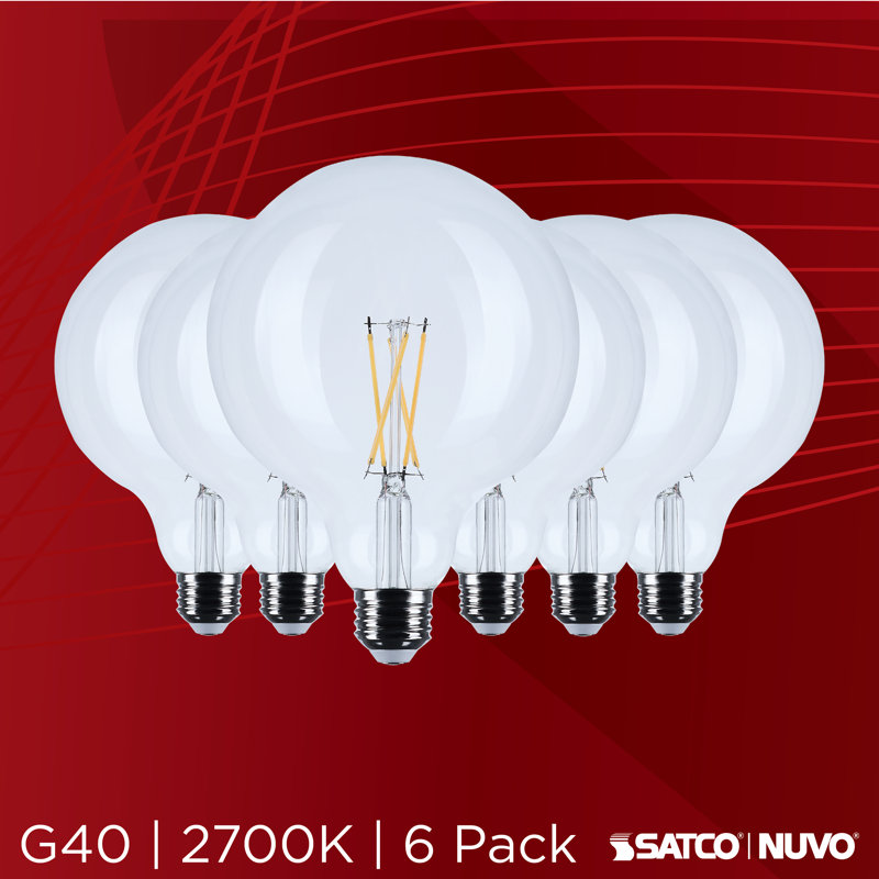  G40 120 pi, 800 lumens, 8 W, 2700 Kelvins