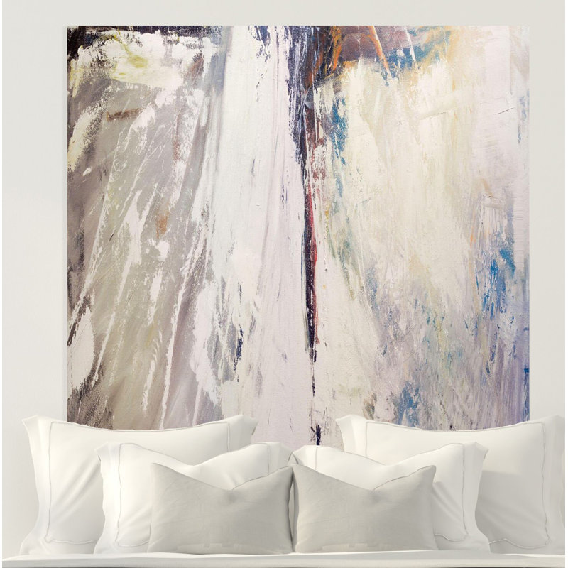 Mountain View - Artist Enhanced Canvas Print, 20" H x 20" W x 1.5" D, Brown Framed Canvas