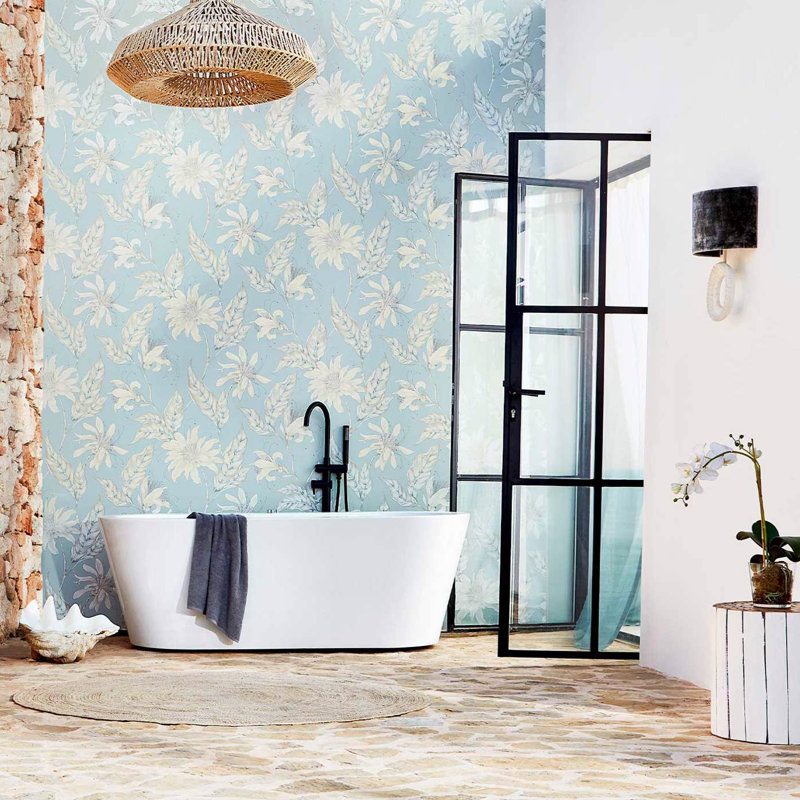Ananda 10.05m x 68.6cm Wallpaper Roll, Pearl
