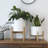 Elayna Ceramic Planter with Wood Stand-345133211-345935326
