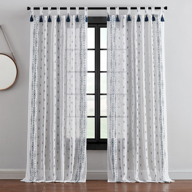 Rideau Haak, Indigo, L 52 po x L 84 po