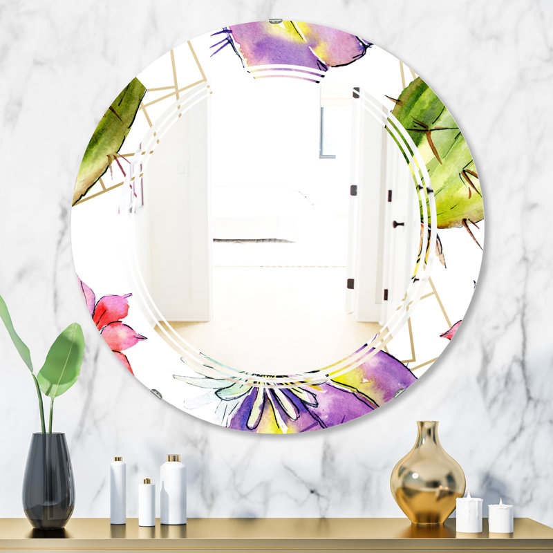 Miroir mural Triple C, H 31,5 po x l po, Hexagone