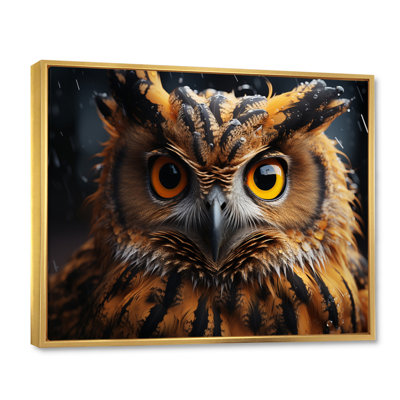 «Yellow Owl Wise Portrait IV», reproduction sur toile