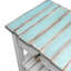 Meuble audio-vidéo en bois massif Firman - Bleu patiné, finition blanche-1653741013
