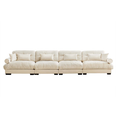 Oversized Deep Seat Modular Sofa Couch With Pillows