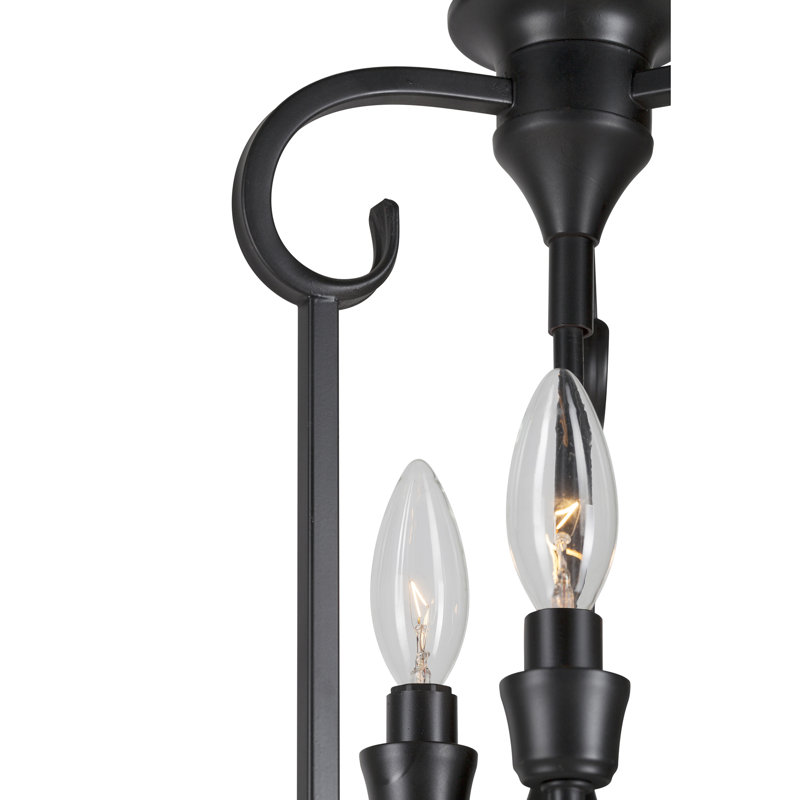 Luminaire suspendu géométrique à 3 lumières Kirt, Noir