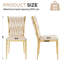 Ensemble de chaises de salle à manger en velours - Chaises de salle à manger tissées avec pieds en métal - Chaise d'appoint rembourrée moderne pour salle à manger, cuisine, meuble-lavabo et salon-2112837052-2112837043-2102327083