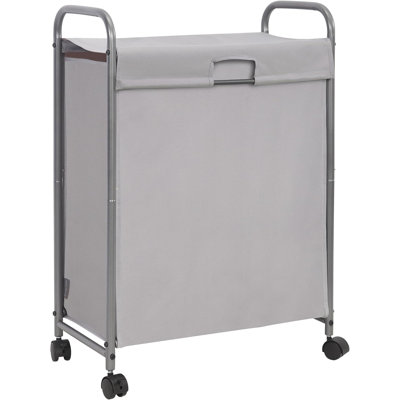 Rolling Laundry Hamper with Lid, 85 L Laundry Sorter with Wheels