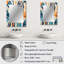 Orange and Blue Botanical Symphony II - Large Wall Mirror On Metal-476732739