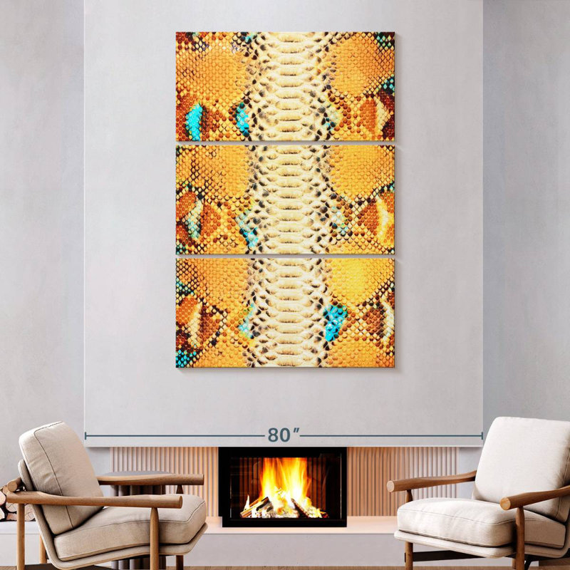 Brampt Python Snake Skin, 74" H x 48" W