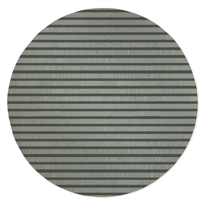 Comb Row Non-Slip Outdoor Rug, Round 5'