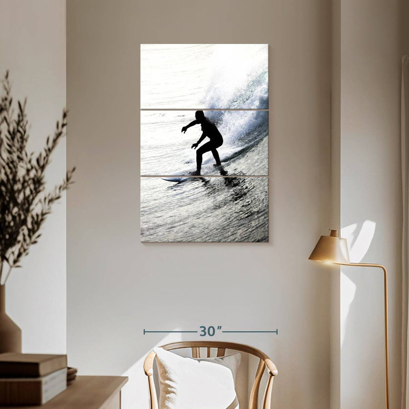 Surfeur de l'ombre, H 57 po x l 36 po