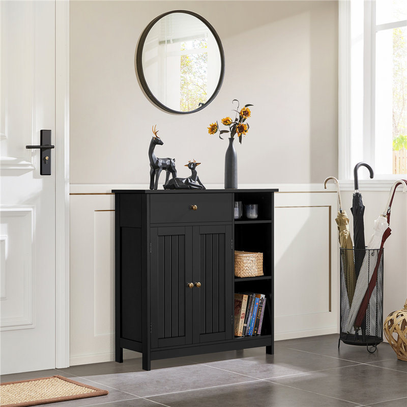 Azer Freestanding Bathroom Cabinet, Black