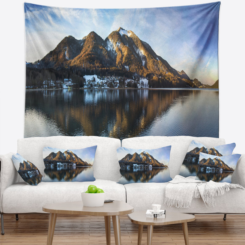 Tapisserie paysage marin Fuschlsee, H 78 po x l 92 po