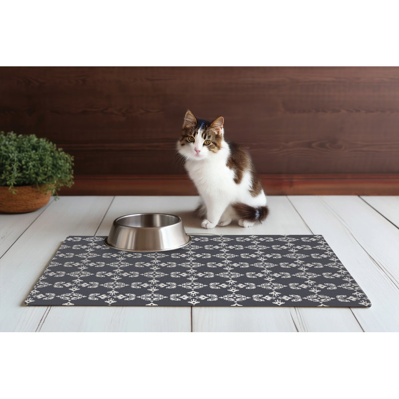 Cassia Pet Placemat, Charcoal, 0.08" H x 24" W x 36" D