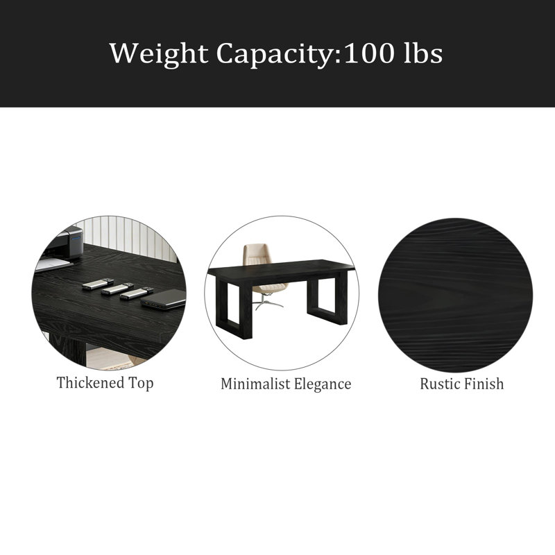 Office Desk,Computer Desk,Executive Desk, Black
