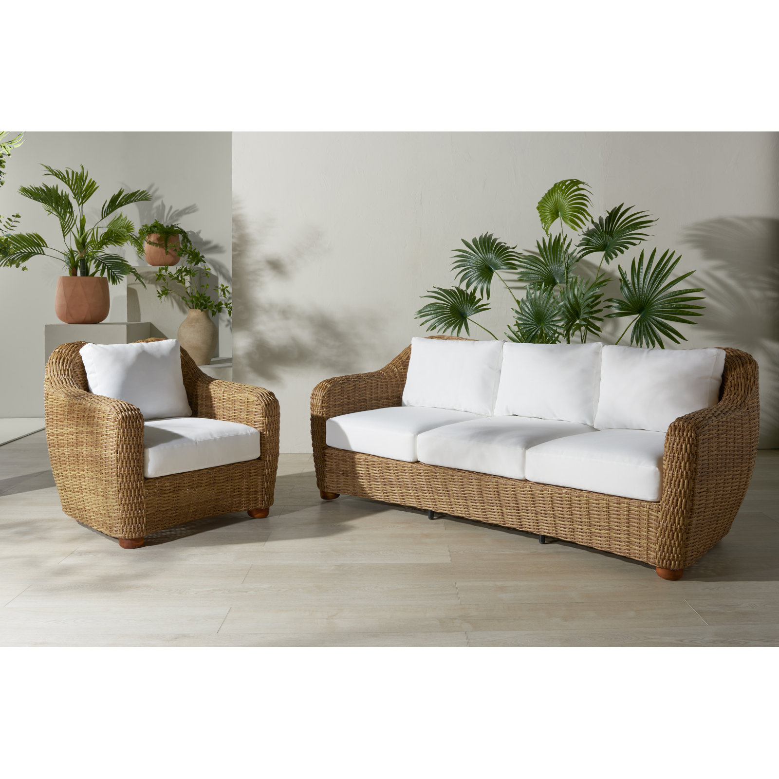 Melbourne 4-Person Acacia Patio Seating Group