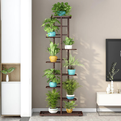 Support à plantes à 8 niveaux et 9 pots, support à pot de fleurs