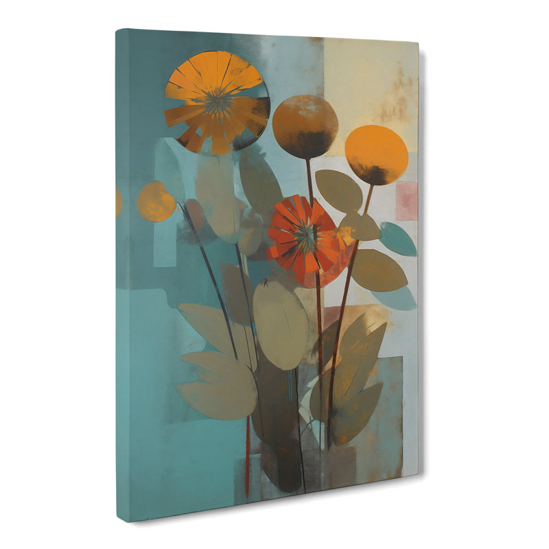 Mid Century Flowers Vol.8 - Wrapped Canvas, 50cm H x 35cm W x 3cm D